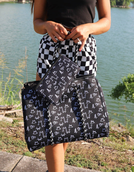 Large Black Brands Tote