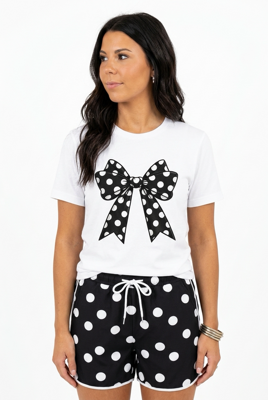 Polka Dot Bow Tee