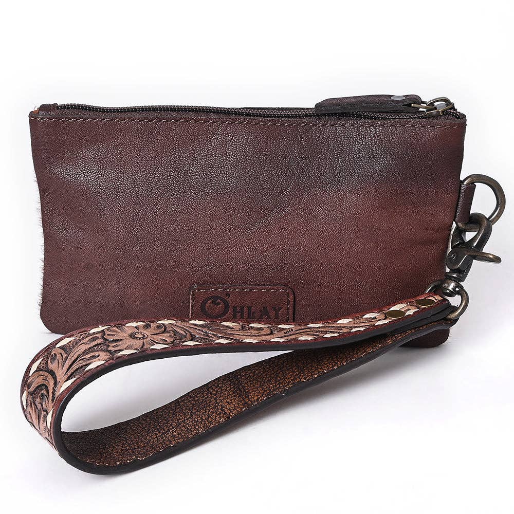 Genuine Leather Womens Wristelet