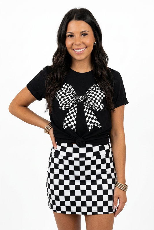 Fast Lane Checkered Skirt