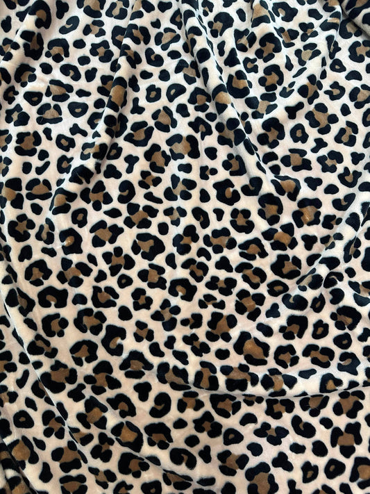 Tan Leopard Print King Size Blanket