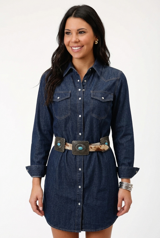 Cowhide Genuine Leather Rectangle Turquoise Oval Stone Concho Belt