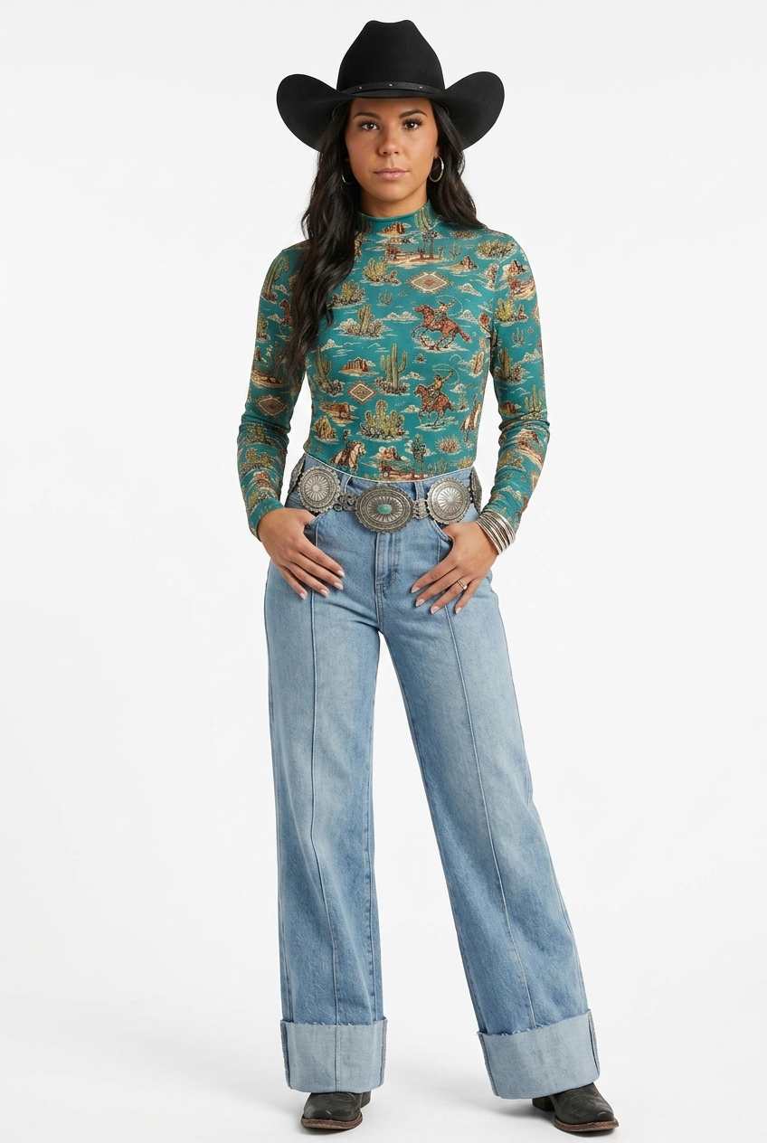 Cimarron Skies Mesh Top