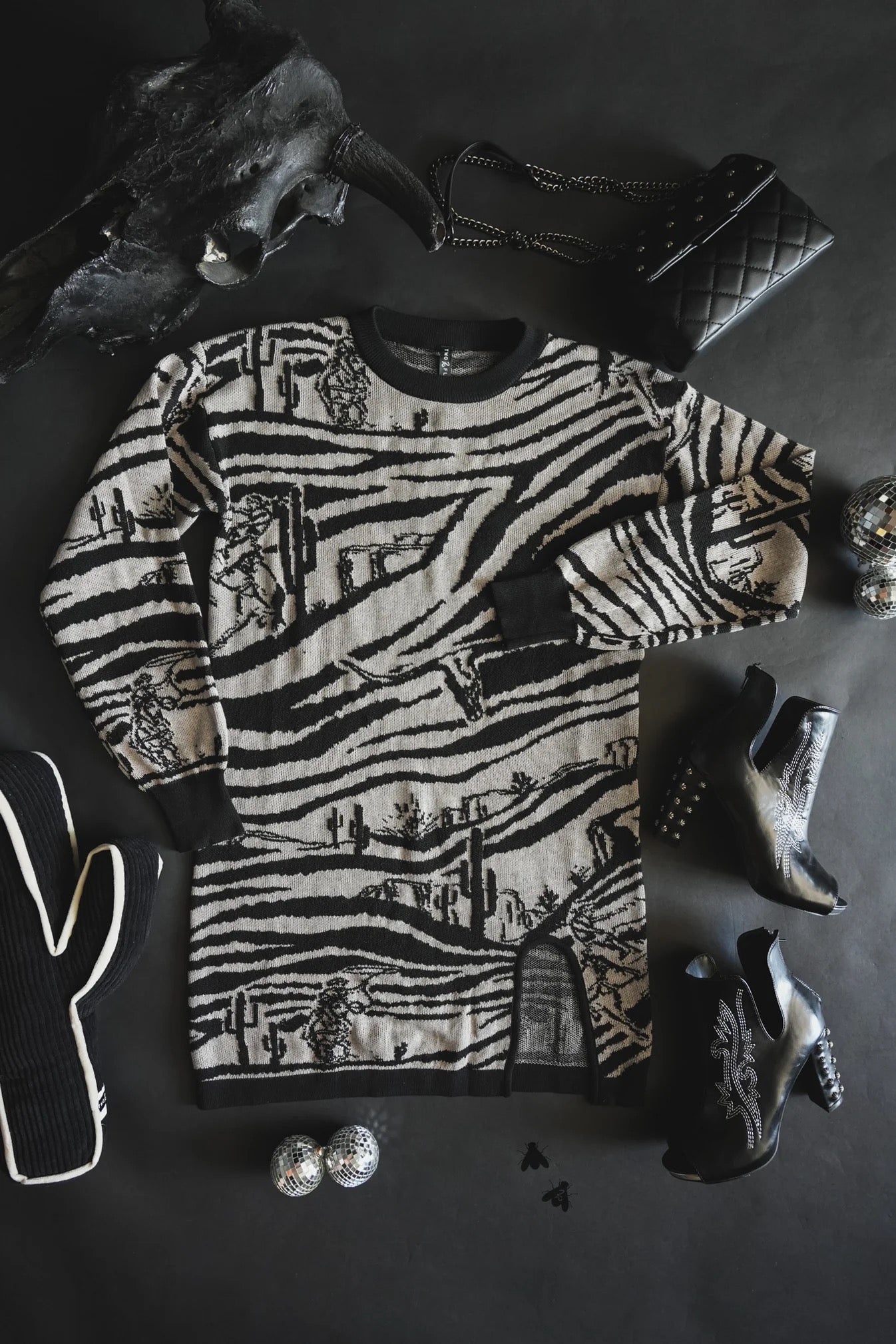 Wild West Zoo Sweater Dress
