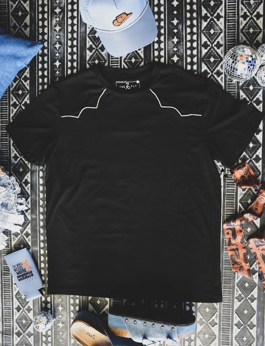 Rawhide Stitch Top - Midnight