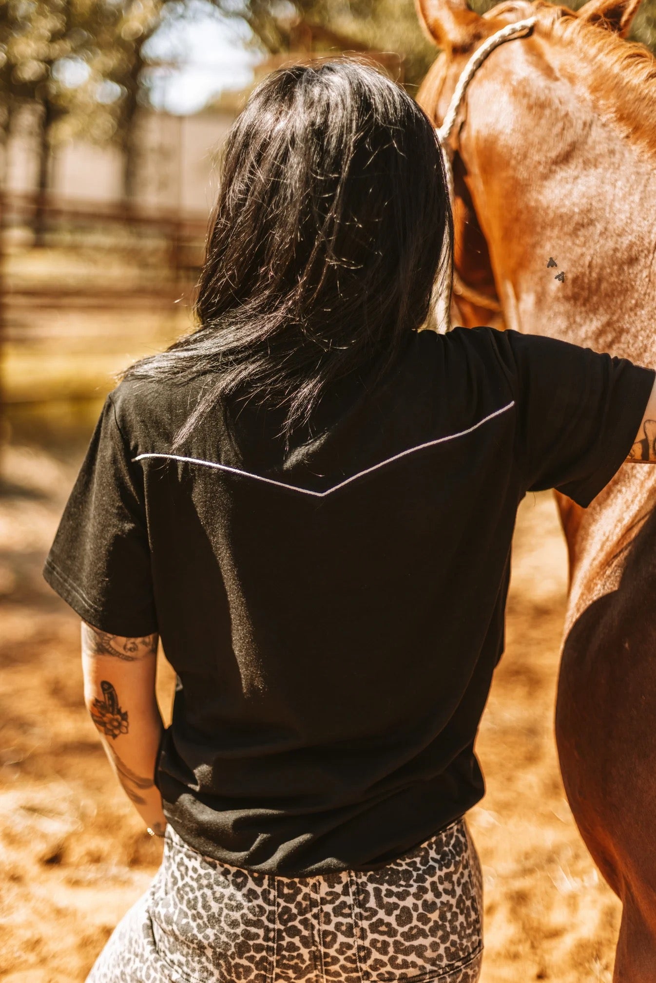 Rawhide Stitch Top - Midnight