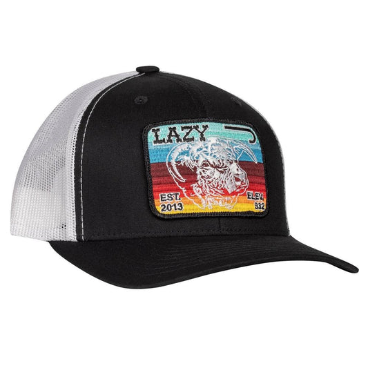 LJR Black and White Serape Elevation Trucker