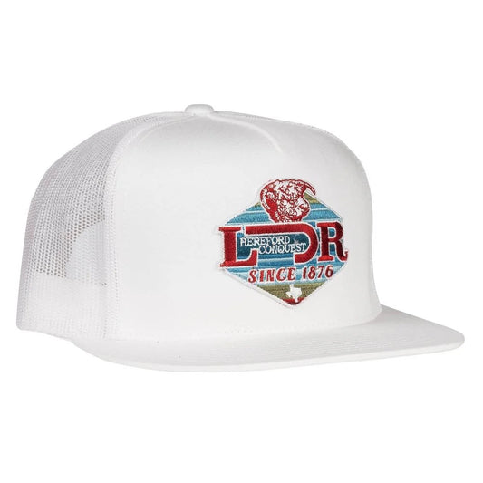 LJR White Conquest Classic Trucker