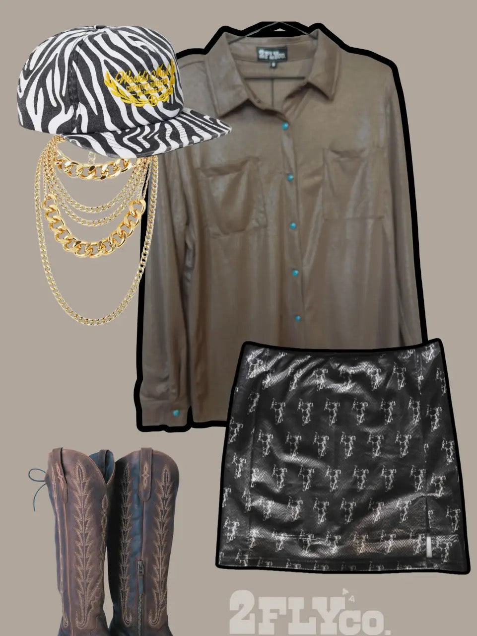 CHOCOLATE- Leather Lux Button-Up Shirt