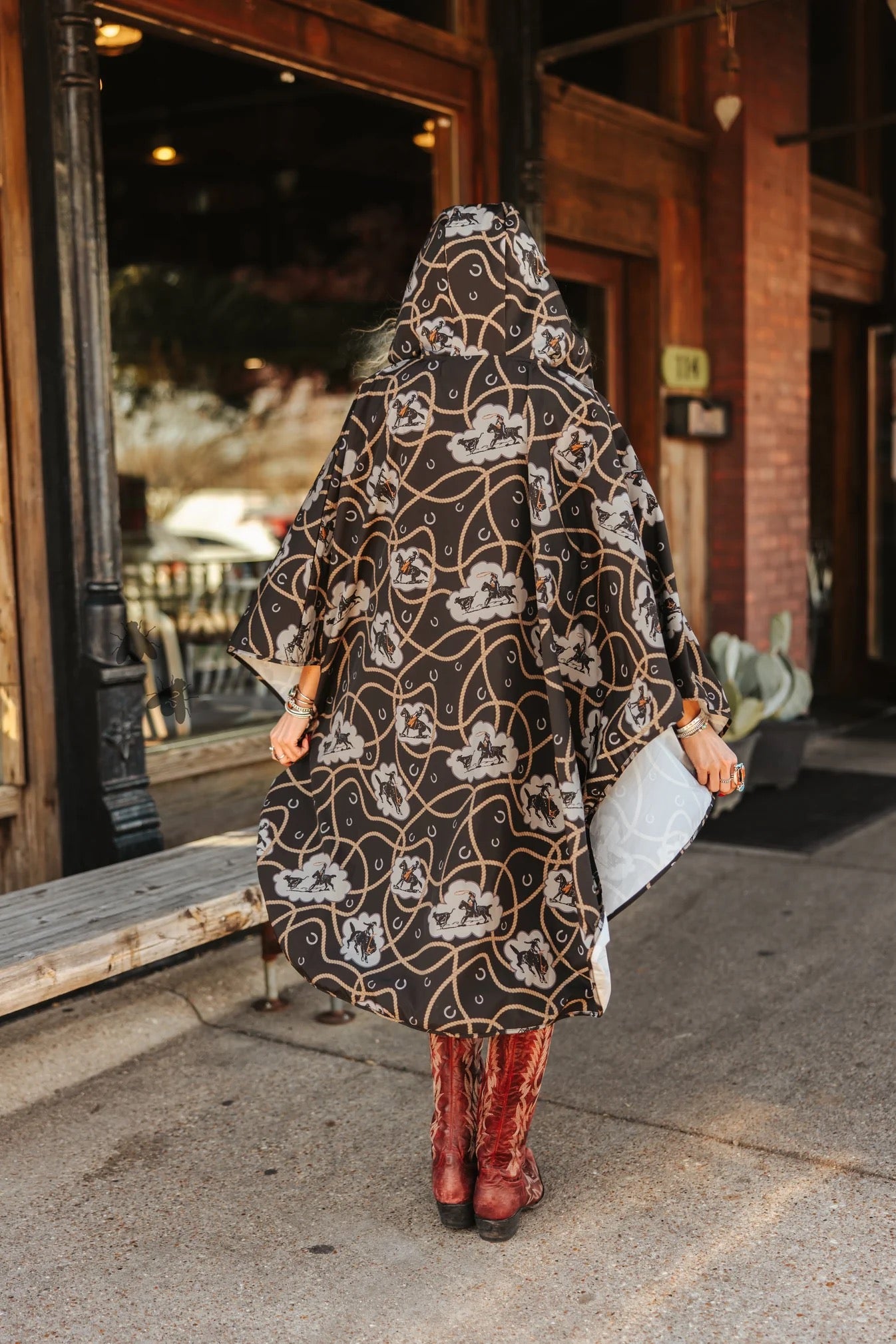 Buck Off Poncho Raincoat