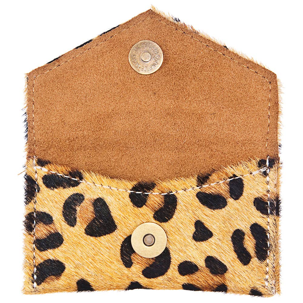 Hair-On Cowhide Envelope Card Holder
