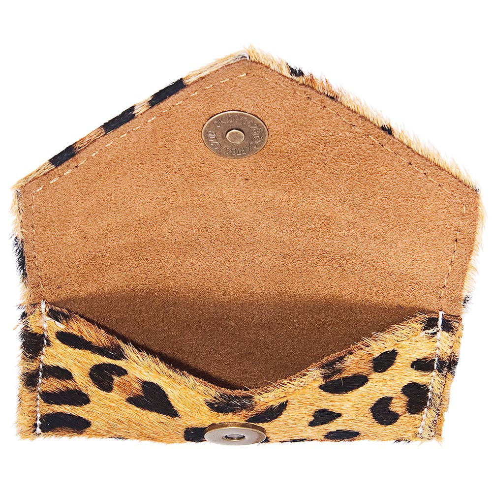 Hair-On Cowhide Envelope Card Holder