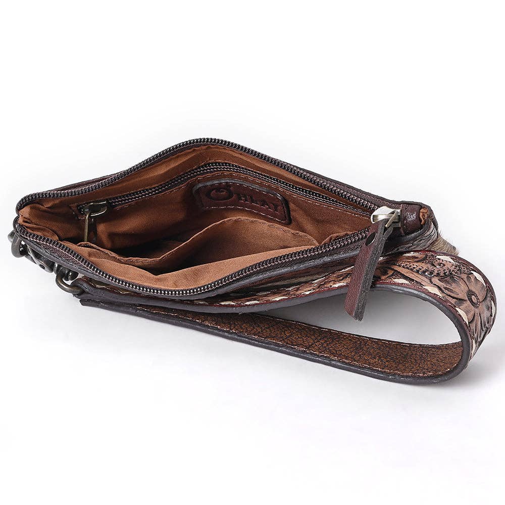 Genuine Leather Womens Wristelet