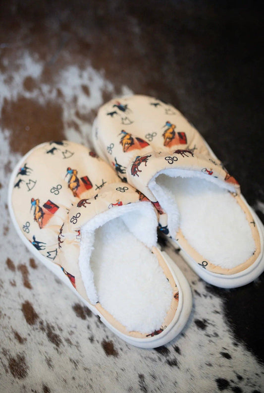 Vintage Cowboy Rodeo Slippers