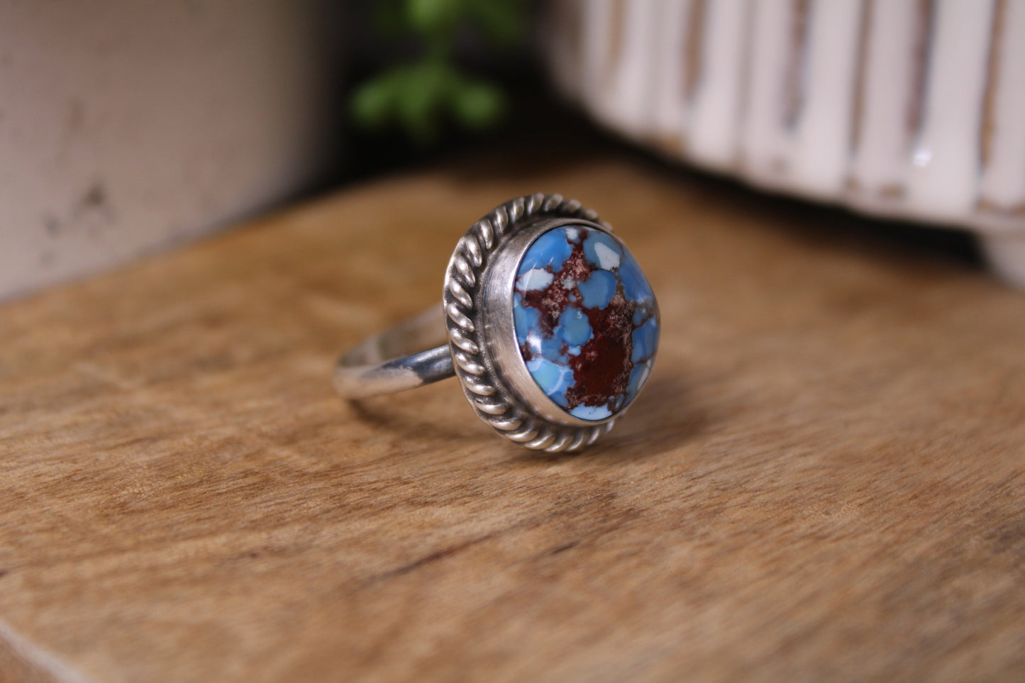 Navajo Johnny Dixon Golden Hills Turquoise Adjustable Ring – Sterling Silver