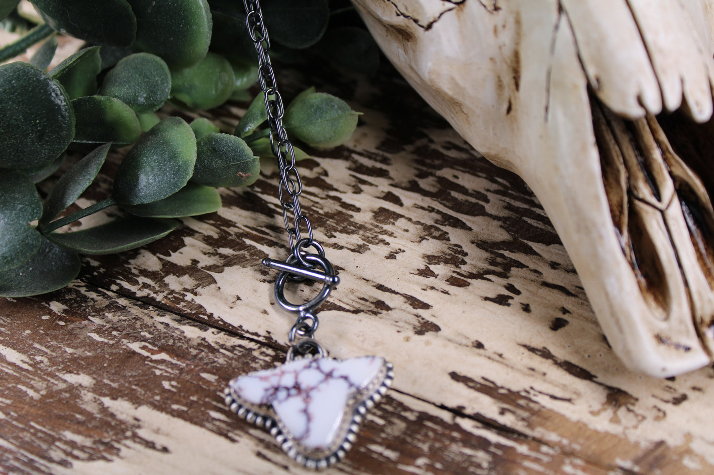 Wild Horse Sterling Silver Cow Head Necklace – 10 Inches