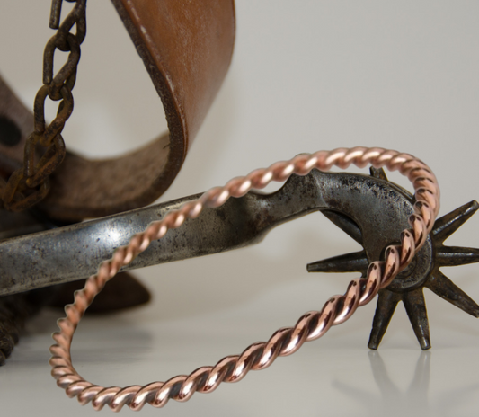 Navajo Copper Twisted Rope Bangle – 8 in.