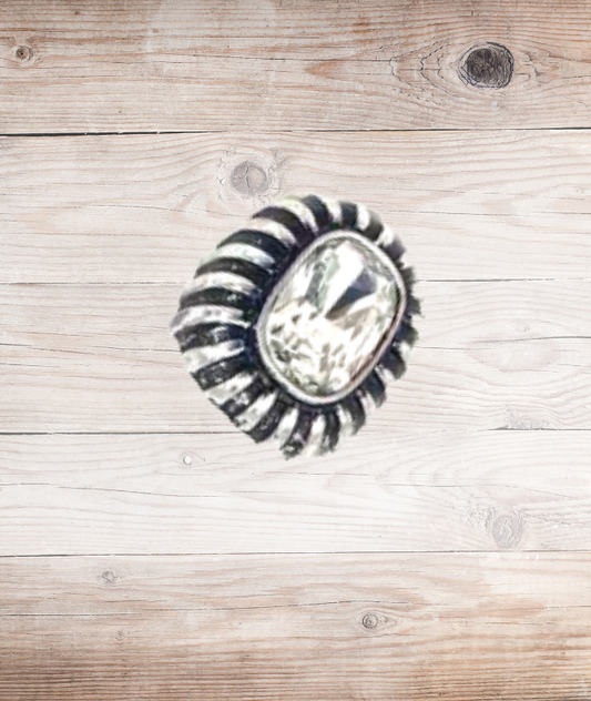 Crystal Concho Stretch Ring