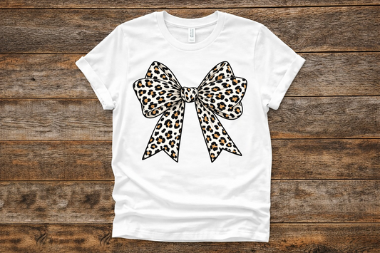 Leopard Bow Graphic Tee