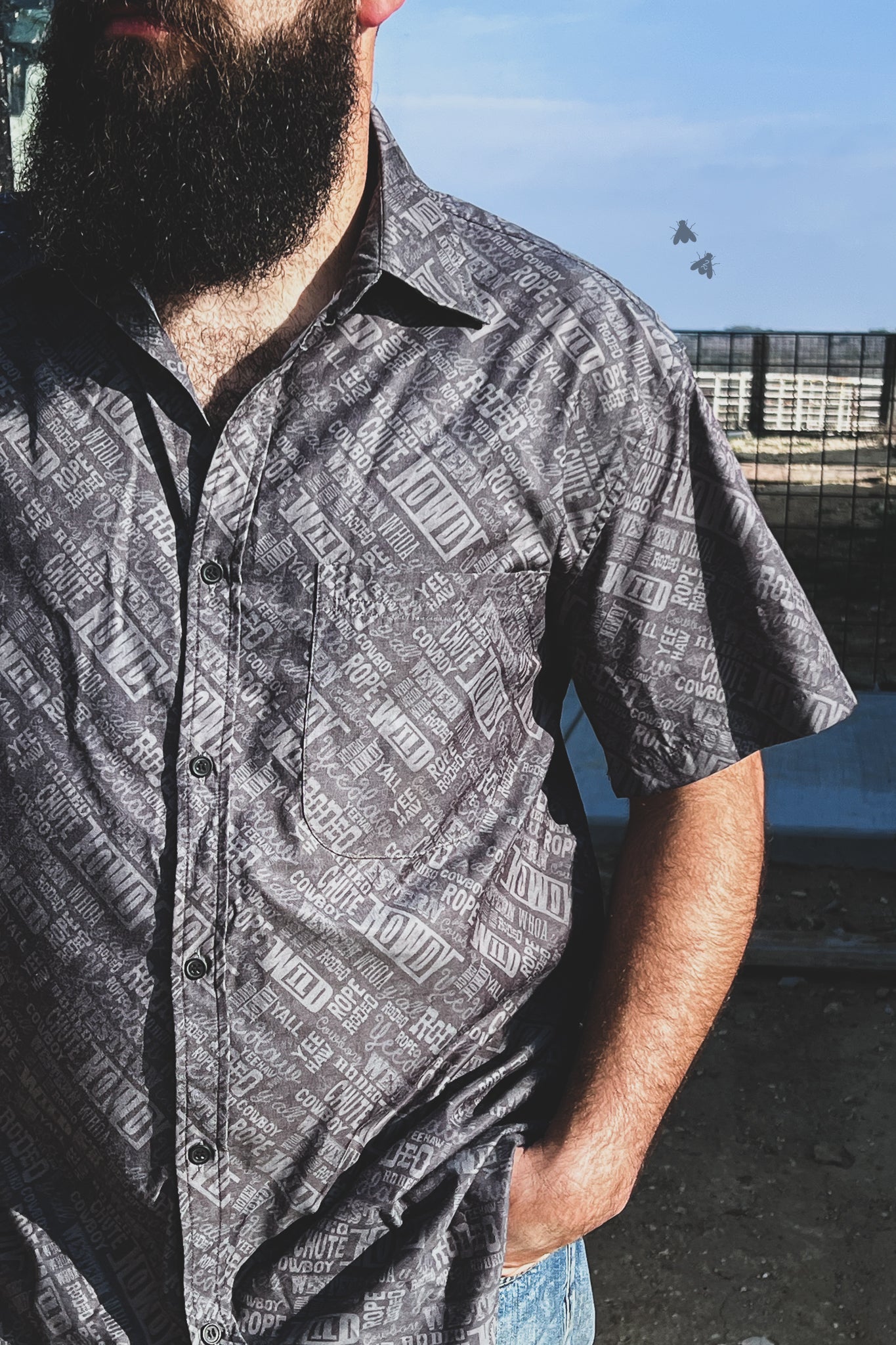 Men's Hey Howdy Short Sleeve Button-Up Shirt
