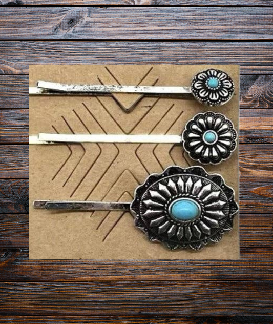 CONCHO BOBBY PIN SET