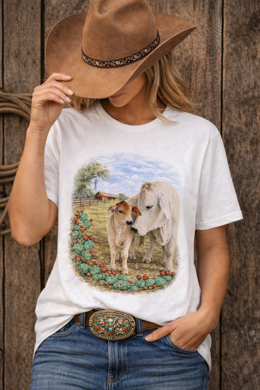 Cactus Brahman Ranch Heritage Tee