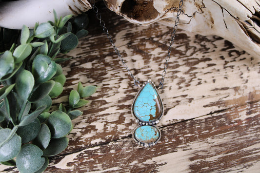 Number 8 Turquoise Necklace – Sterling Silver