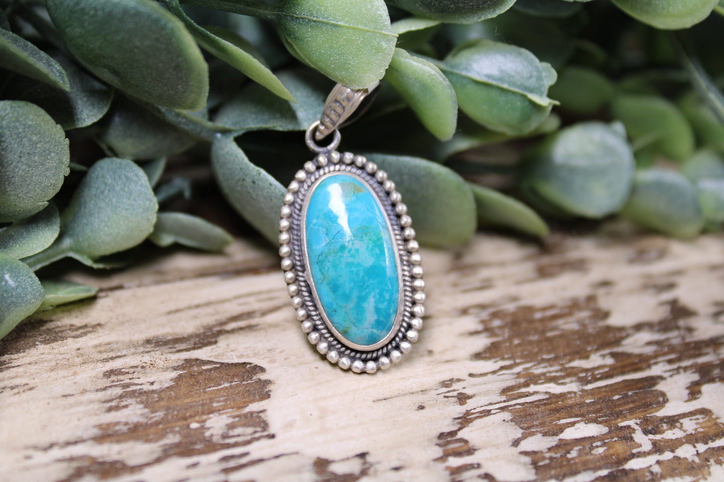 Mojave Turquoise Sterling Silver Pendant