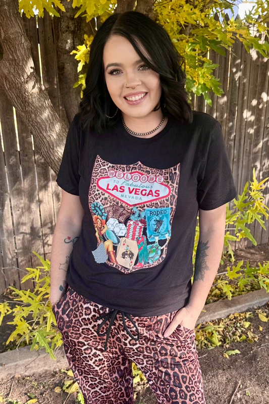 Viva Las Vegas Cowgirl Graphic Tee