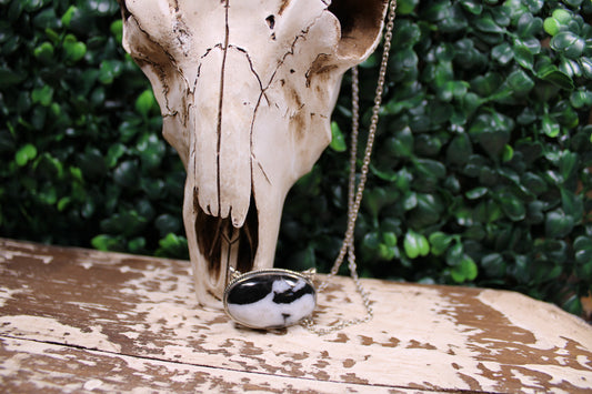 Zebra Jasper Sterling Silver Necklace