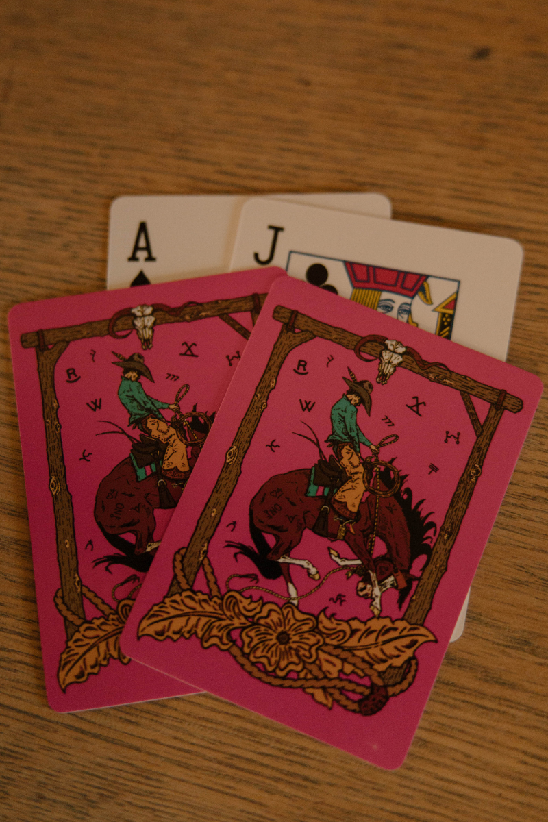 Pink Outlaw Playing Cards