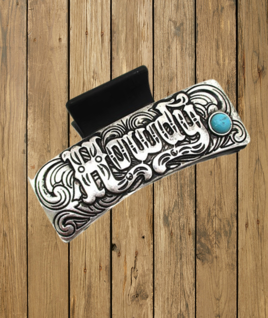 Howdy Metal Hair Clip
