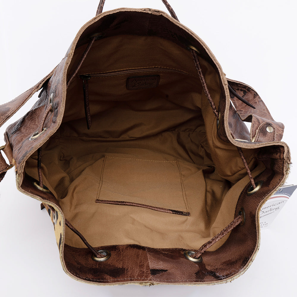 Genuine Western Leather Bucket Tote Bag