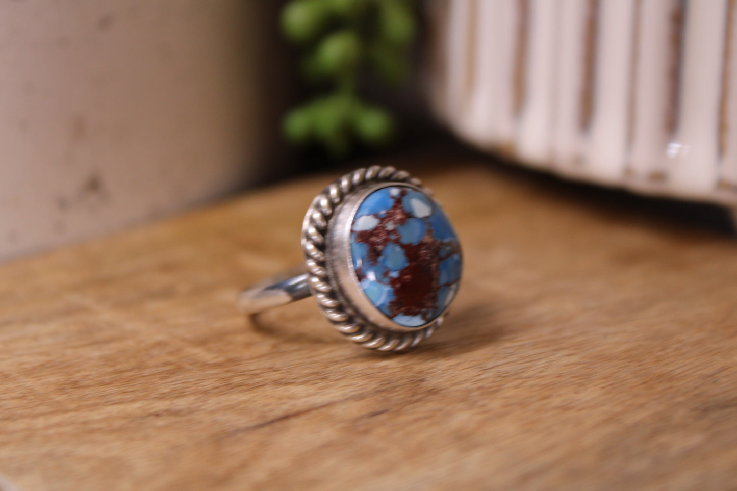 Navajo Johnny Dixon Golden Hills Turquoise Adjustable Ring – Sterling Silver