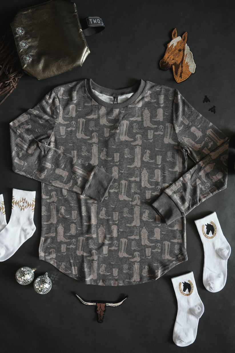 Loungy Lariat Top