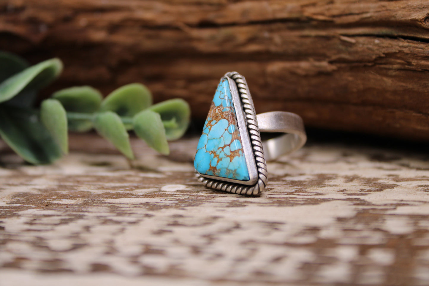 Blue Ridge Turquoise Sterling Silver Adjustable Ring