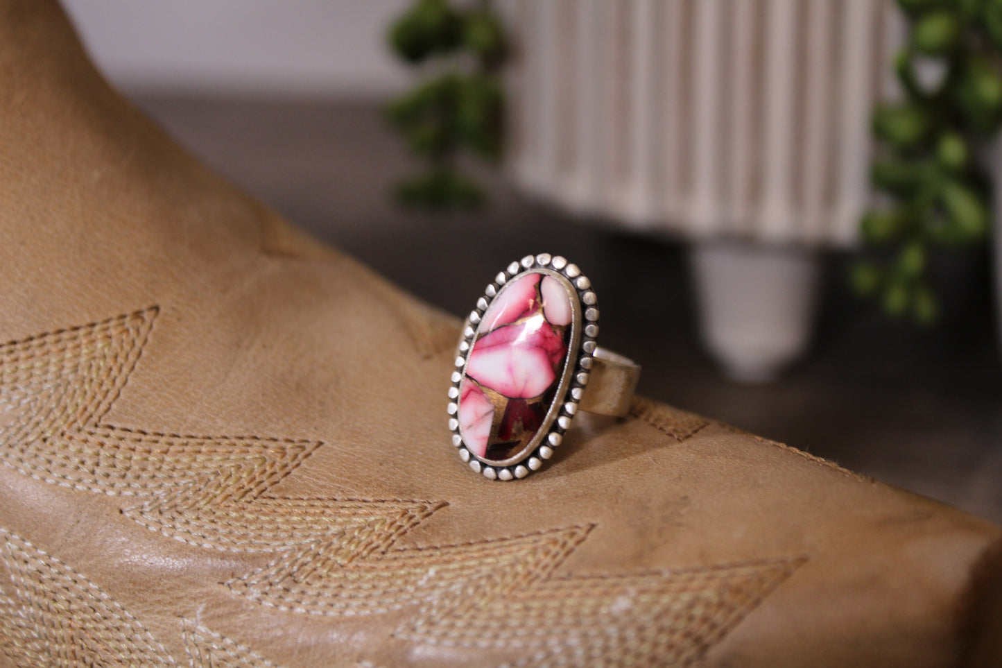 Rose Dahlia Sterling Silver Adjustable Ring – Stamped Sterling
