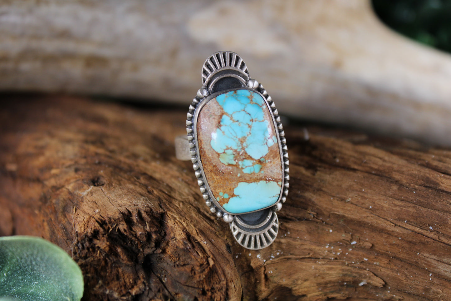 Blue Ridge Turquoise Sterling Silver Adjustable Ring