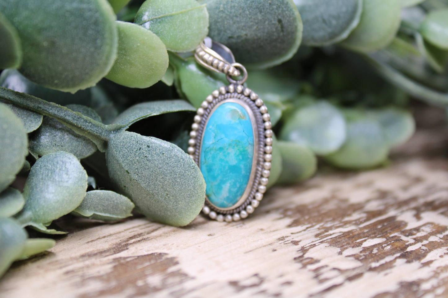 Mojave Turquoise Sterling Silver Pendant