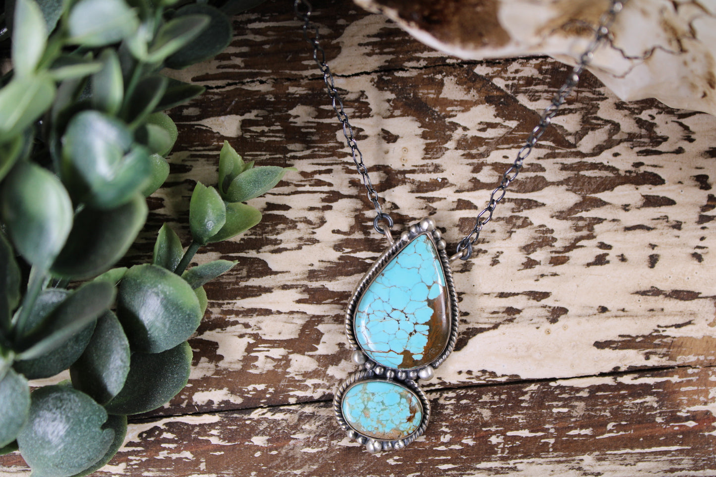 Number 8 Turquoise Necklace – Sterling Silver
