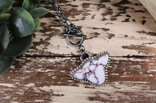 Wild Horse Sterling Silver Cow Head Necklace – 10 Inches