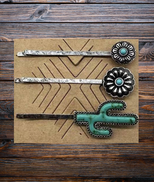CRAZY CACTUS BOBBY PIN SET