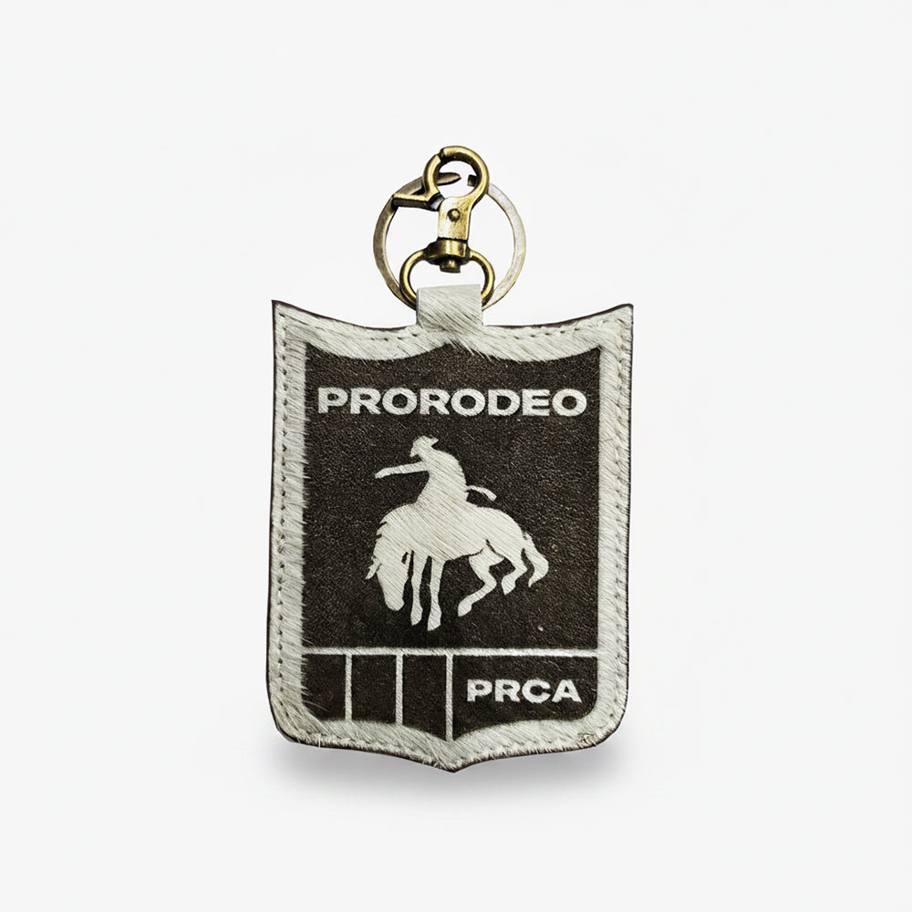 PRCA Genuine Hair-On Bucking Horse Leather Charm – Official PRCA & NFR Licensed Collection