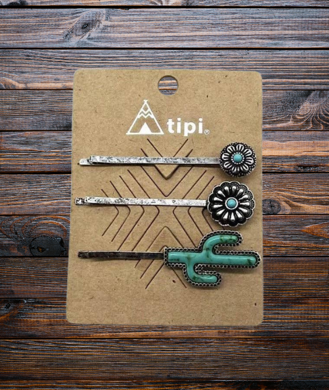 CRAZY CACTUS BOBBY PIN SET