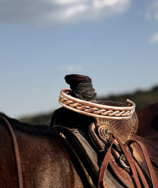 Men's Single-Twist Copper Cuff – 6 Inch