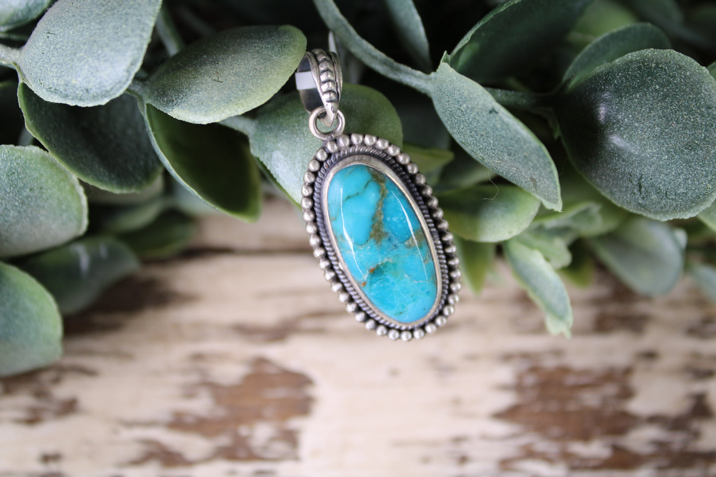 Mojave Turquoise Sterling Silver Pendant