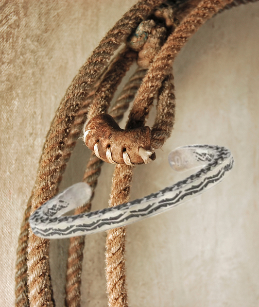 Navajo Silversmith Sunshine Reeves Stamped Sterling Silver Stamped Cuff – 6 3/4 inch