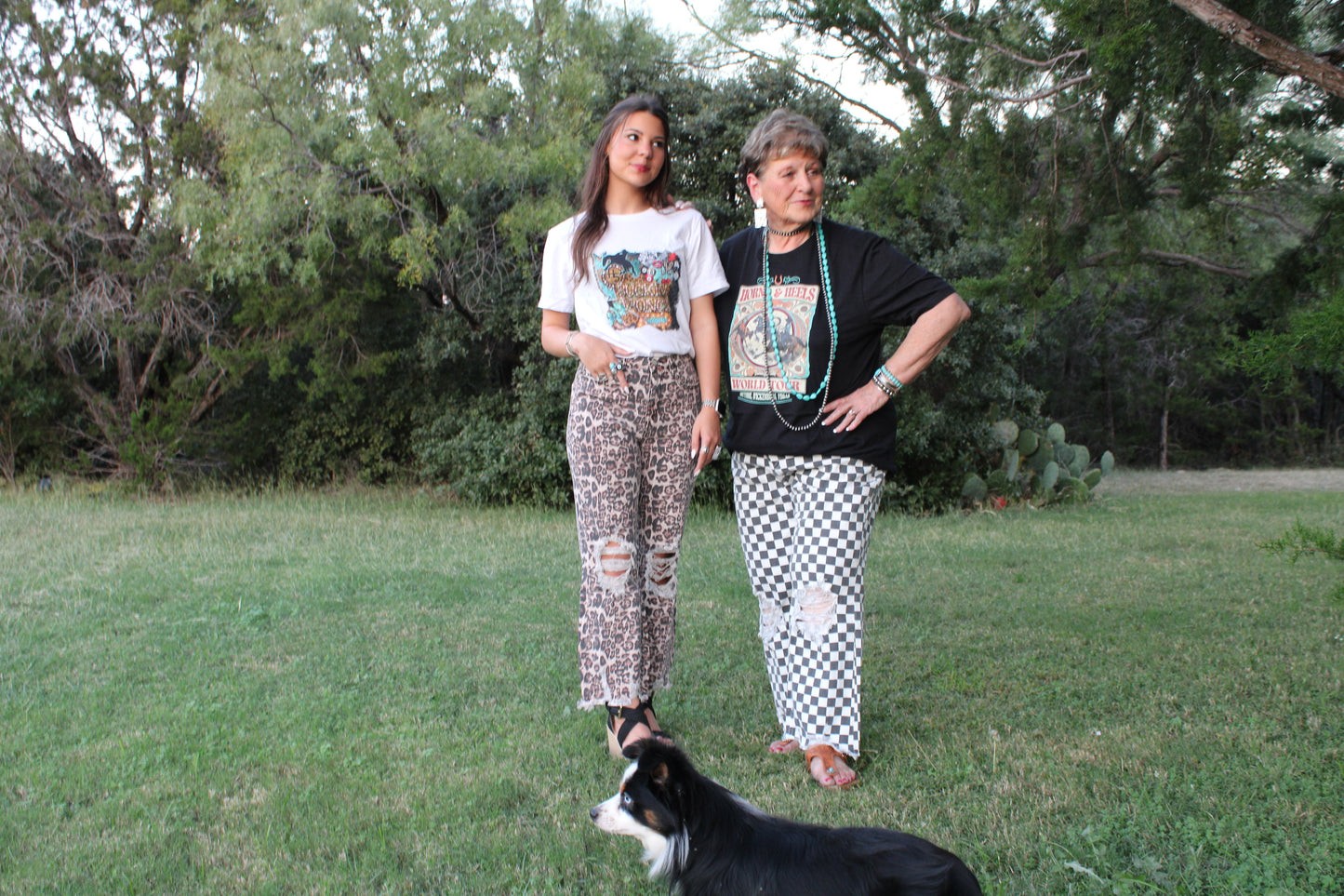 Checkered Round The Track Jeans
