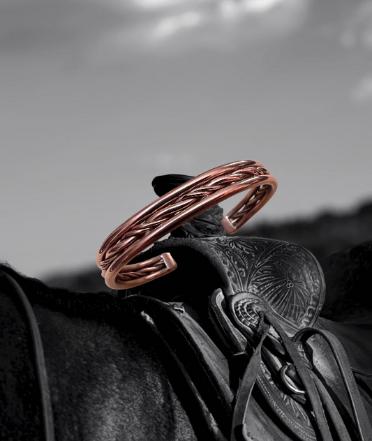 Multi-Twist Copper Cuff by Elaine Tahee – 6-Inch Men's cuff.
