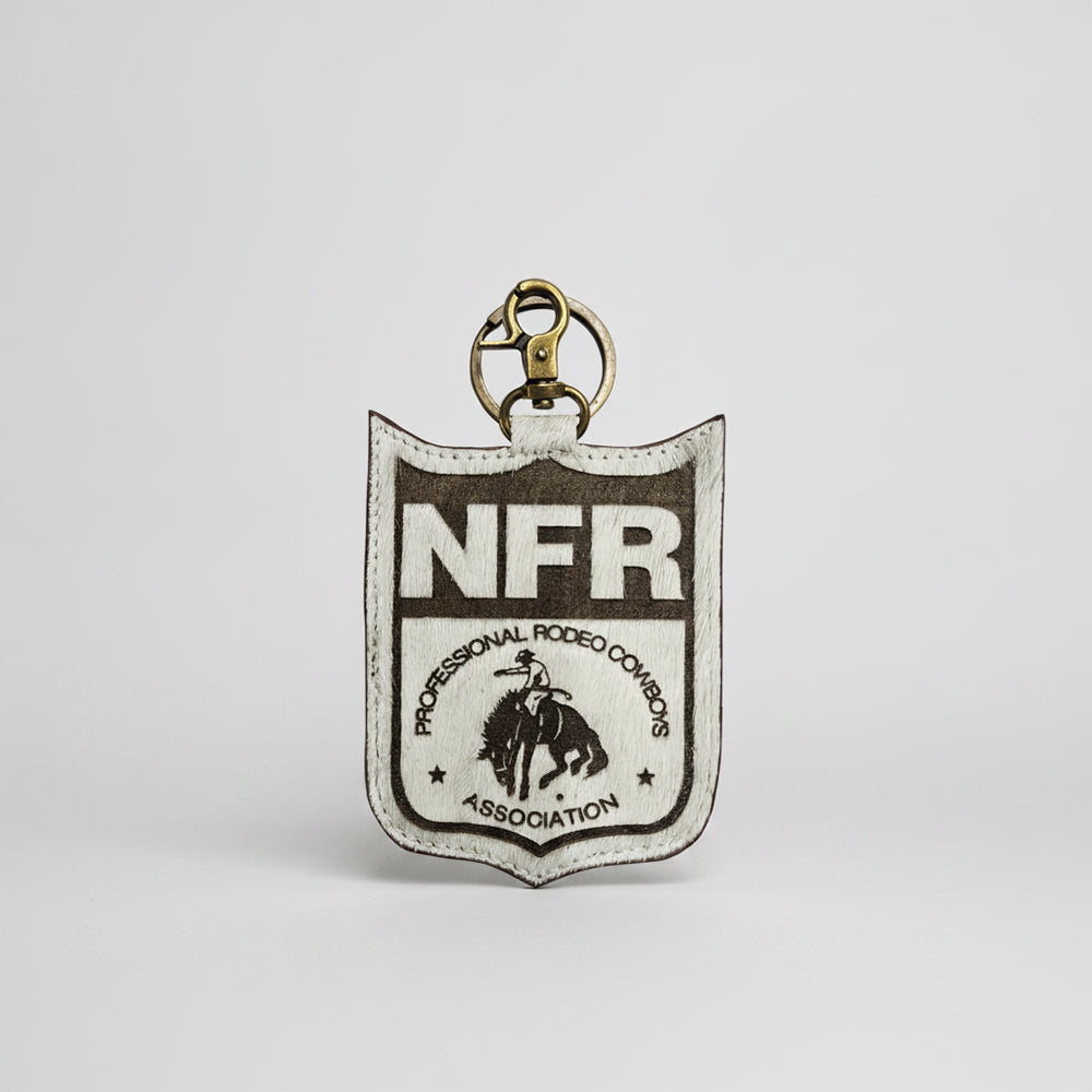 NFR Genuine Hair-On Hide Keychain Charm – Official PRCA & NFR Licensed Collection